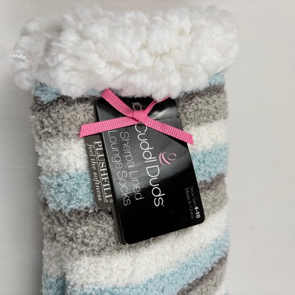 Cuddl Duds Lounge Socks Women's Size 4-10 Non-Skid Sherpa Lined - Picture 3 of 6